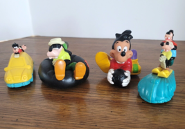 Vintage 90&#39;s 4 Goofy and Max Disney Burger King Toy Figures 3 are Pull B... - $9.89
