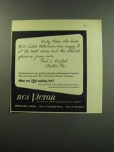 1949 RCA Victor Television Ad - Only those who have RCA Victor television - $18.49