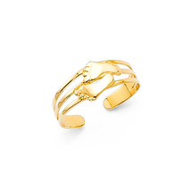 14K Yellow Gold Feet Toe Ring - $169.99