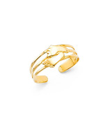 14K Yellow Gold Feet Toe Ring - €155,30 EUR