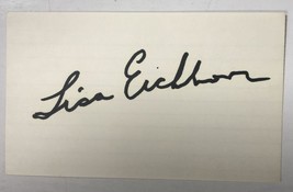 Lisa Eichhorn Signed Autographed Vintage 3x5 Index Card - $12.99
