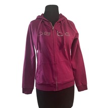 Vintage Y2K BEBE Full Zip Hooded Sweatshirt Size Medium Purple - £27.67 GBP