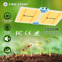 Phlizon 2000W W/Samsung 281B LED Grow Light Sunlike Full Spectrum for Plants Veg - £95.43 GBP