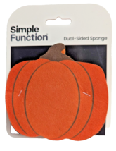 Orange Pumpkin Dual-Sided Sponge Scrubber Non-Scratch 4 x 3.5 x 1-inch K... - $13.97