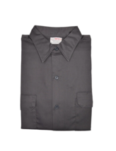 Vintage Grants Shirt Mens 16 Grey Long Sleeve Button Up WTG Tough Stuff - $27.91