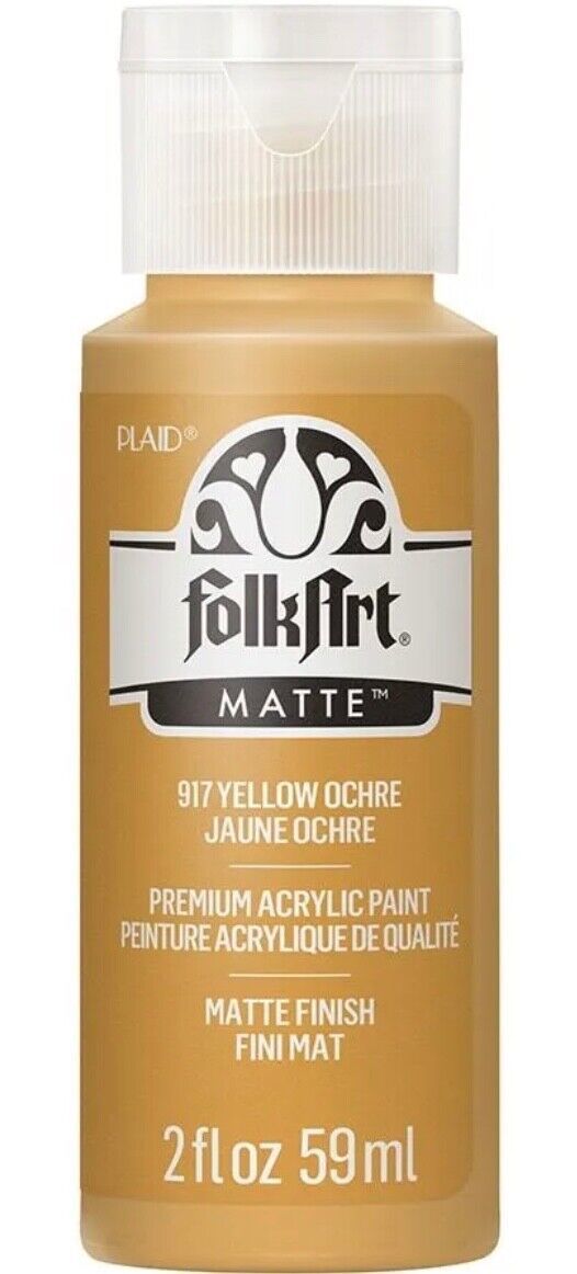 FolkArt Multi-Surface Matte Premium Acrylic Paint, 917 Yellow Ochre, 2 F... - $3.79