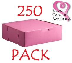 250 PINK Bakery Cookie Pastry Box 6&quot; x 4 1/2&quot; x 2 3/4&quot; Made in USA Bundle Pack - £75.24 GBP