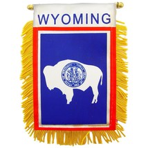 Wyoming State Flag Mini Banner 3&quot; x 5&quot; - £8.55 GBP