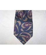 Tie Brown Blue Red Abstract Lilly Dache`  Made in USA  Silk  57  &quot; L   3... - £11.03 GBP
