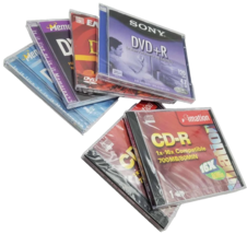Lot of 6 DVD-R + CD-R Blank discs ~ Sony, Imation, Memorex Printable - $14.84