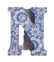 Wooden Block Letter Painted Floral My Peeps &amp; BFF  - New - N - £4.78 GBP