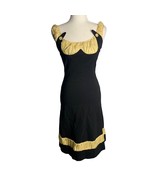 Tatyana Bernadette Bettie Page Dress XS Black Midi Sleeveless Pinup Rock... - £74.37 GBP