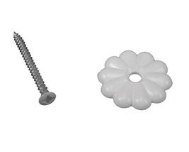 US Hardware Rosette Button with Screws, 1-1/8 in Pack of 6 - $7.95