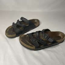 Birkenstock BIRKI&#39;S Havanna Black Patent “Leather” 3 Strap Sandals Sz EU 40 US 9 - £24.77 GBP