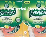 2x Benefiber On the GO Prebiotic Fiber Strawberry Lemonade 36 packs 1/25... - $27.99