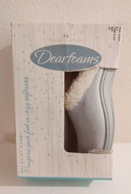 WOMENS Dearfoam Slippers Micro Suede Memory Foam Indoor/Outdoor Ice Blue Sz 10 - £10.07 GBP