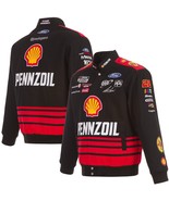 Nascar  Joey Logano Shell Pennzoil Full-Snap Twill  Jacket  Black JH Design - £117.67 GBP+