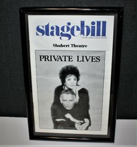 STAGEBILL 1983 PRIVATE LIVES Framed Shubert Broadway Theatre Program - £15.94 GBP
