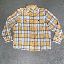 Lake &amp; Trail Shirt Adult XXL 2X Plaid Super Soft Performance Flannel Button Up - £12.36 GBP