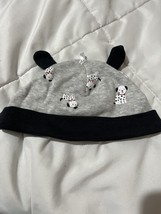 Unisex Gray Infant Cap Hat Beanie 0 To 9 Months Puppy Dalmatian Dog  Wit... - $46.57 MXN