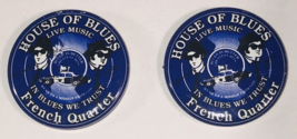 Two (2) Vintage House Of Blues French Quarter Blues Brothers Buttons Pins 1.5&quot; D - £7.47 GBP