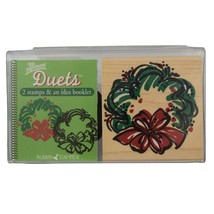 Posh Impressions Christmas Wreath Duets Rubber Stamp Kit Rubber Stampede... - $9.99