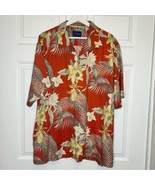 Tommy Bahama Men&#39;s 100% Silk Floral Hawaiian Shirt * Red * XL - £19.09 GBP