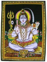 Beautiful Meditating Shiva Yoga Tapestry 30 X 43 Inches - £12.77 GBP