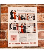 1940 Retro Kitchen Cooking Print Ad for Vtg Frigidaire Electric Range 9.... - $14.84