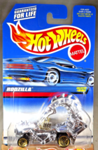 1998 Hot Wheels Mainline-Collector #991 RODZILLA Chrome w/Gold Lace Spoke Wheels - £9.06 GBP