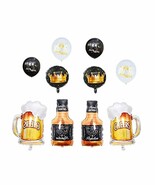 10pc Champagne Bottle Beer Mug Cocktail Glass Whiskey Drink Party Foil B... - $7.99