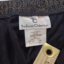 The Travel Collection Women Black & Gold Skirt Size 2X Measured Waist 34 image 10