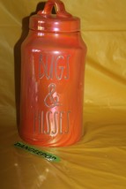 Rae Dunn Bugs &amp; Hisses Orange Luster Finish Ceramic Canister Halloween Decor  - £71.43 GBP