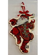 Mary Engelbreit Santa Particle Board Flat Double Sided Christmas Ornamen... - $13.58