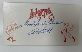 Al Smith Signed Autographed Baseball 4x6 Signature Card - £15.68 GBP
