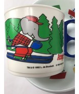 Babar ABC Cup Mugs Bowl 1992 Arby&#39;s Plastic Children Toddlers Primary Co... - £10.85 GBP