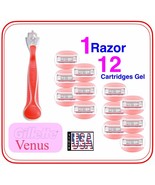 1 Razor + 12 Cartridges, Gillette Venus, Comfort Glide Sunny Citrus, - $857.22 MXN