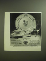 1974 Baccarat Crystal, Ceralene China and Christofle Silver Ad - $18.49