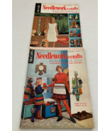 McCall&#39;s Needlework Craft vintage magazine lot old 1960s ads and craft p... - $19.75