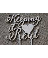 Custom Cake Topper  Keeping it Real Personalized YOUR ENGRAVER Wedding Gift - $275.39 MXN