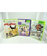 Lot of 3 Xbox 360 Skate 3 Pure Kinect Sports All tested Skate 3 missing manual - $11.83