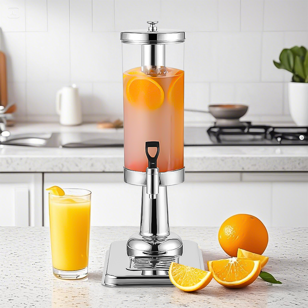 SOGA 2X Single 3L Silver Stainless Steel Beverage Dispenser Ice Cylinder... - $349.50
