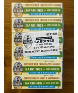 6x Season Skinless Boneless Sardines Fish 100% Pure Olive Oil Wild Caugh... - €16,44 EUR
