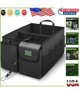 Collapsible Car Trunk Organizer with 9 Compartments - Black SUV Storage ... - $738.34 MXN