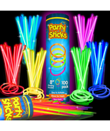 Ultra Bright Glow Sticks Bulk Party Supplies 100 Pack - 8&quot; Glow in the D... - $19.68 CAD