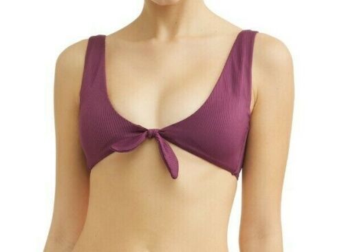 No Boundaries Juniors Swimsuit Top X-Large (15-17)  Berry Stone Front Bu... - $10.98