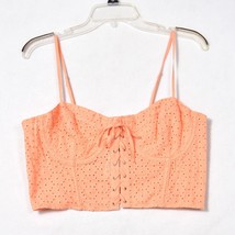 Forever 21 Bustier Eyelet Orange Size Large Adjustable Strap NWT - $17.09