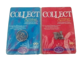 Vintage 1998 Hallmark Pins 1 & 3 LOCOMOTIVE  25th Anniversary Collection Sealed  - $9.08