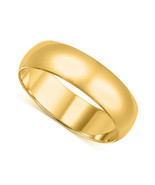 Genuine Solid 14k Yellow Gold 7mm Standard-fit Polished Wedding Band Siz... - $488.00+