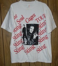 Sting Concert Tour Shirt Vintage 1992 The Soul Cages Tour Single Stitche... - £195.91 GBP
